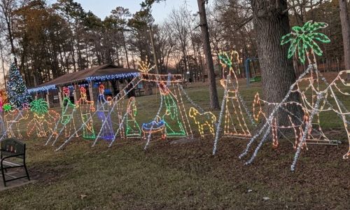 Winter Wonderland Christmas light display at Broken Bow City Park