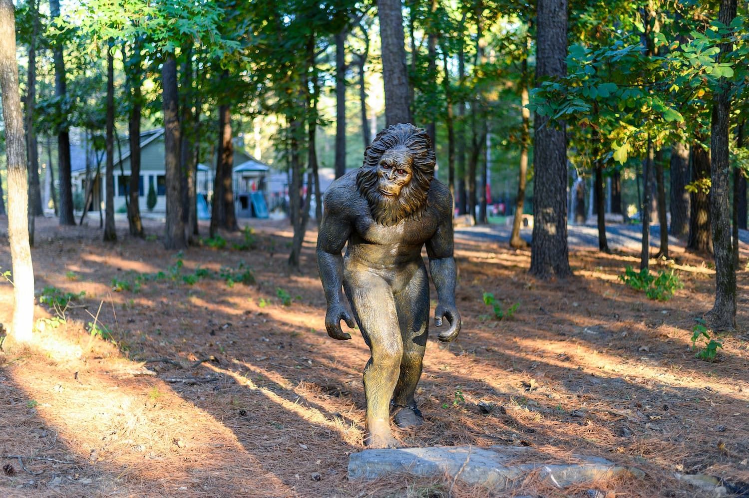 A statue of George the Yeti.
