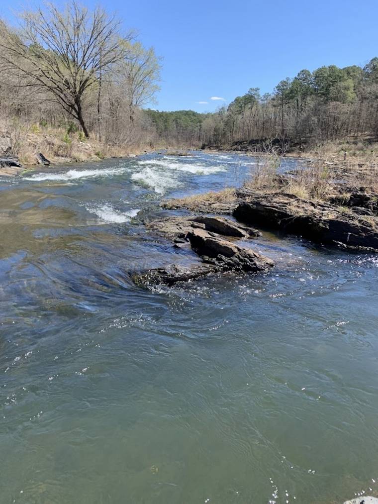 Lower Mountain Fork River trout water in Broken Bow, Oklahoma